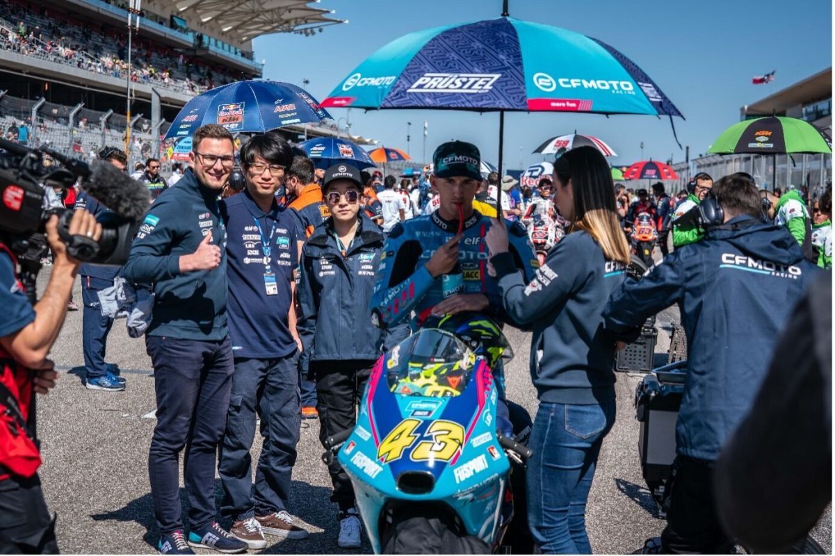 cfmoto motogp USA podium