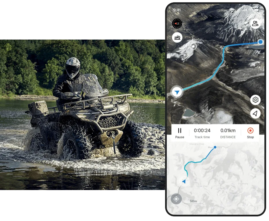 CFMOTO Ride App Trail route